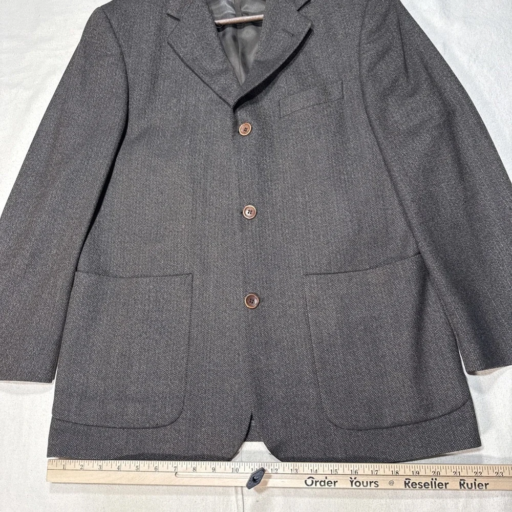 Croft Sport Coat Mens 42 Brown LambsWool Twill  Baracuta Soft Super Fine Lamb